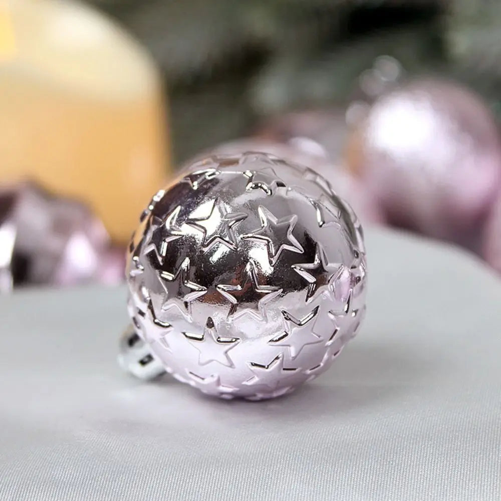 100pcs 3/4/6CM Christmas Ball Set Painted Shatterproof Christmas Tree Decoration Pendant Creative Waterproof Hanging Ornament
